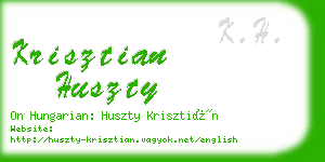 krisztian huszty business card